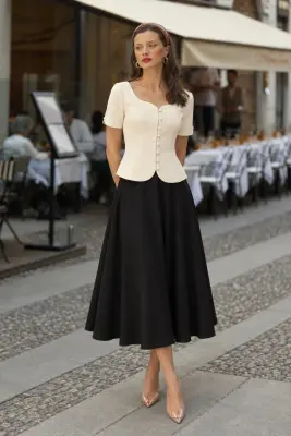 Richmond Midi Skirt - Black — photo 1