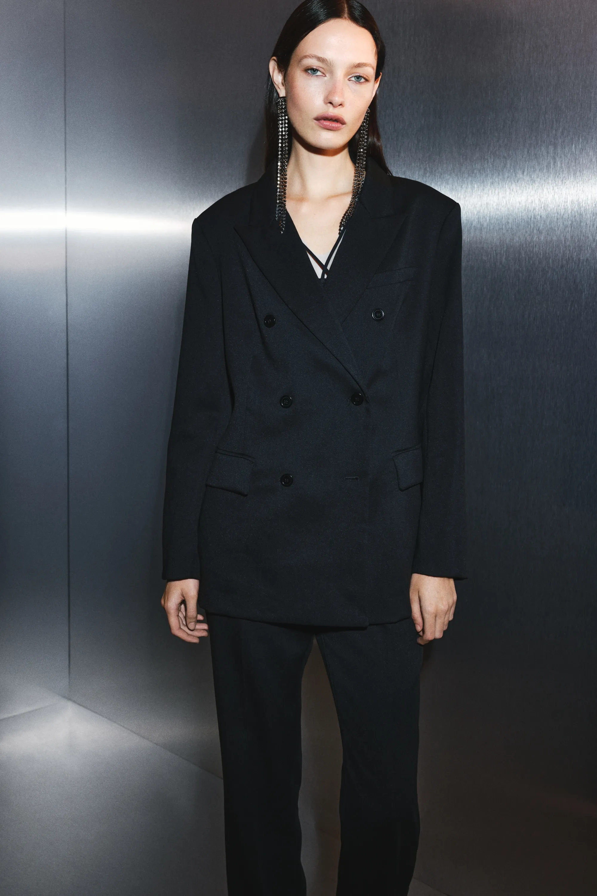 Blazer à fermeture croisée - Noir