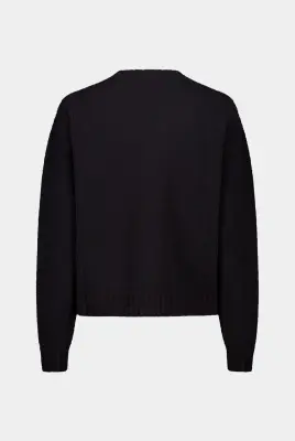 PULL LAINE MÉRINOS WOOLY - Noir — photo 2