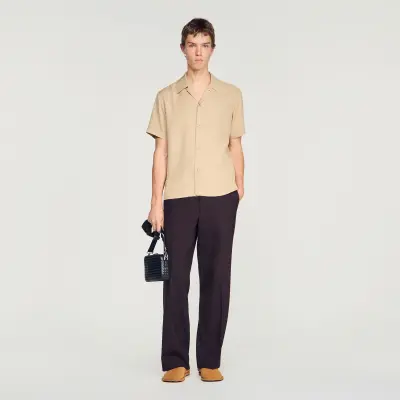 Chemise fluide à col requin