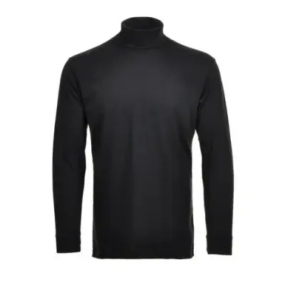 RAGMAN COL ROULE GRANDE LONGUEUR COTON Noir — photo 1