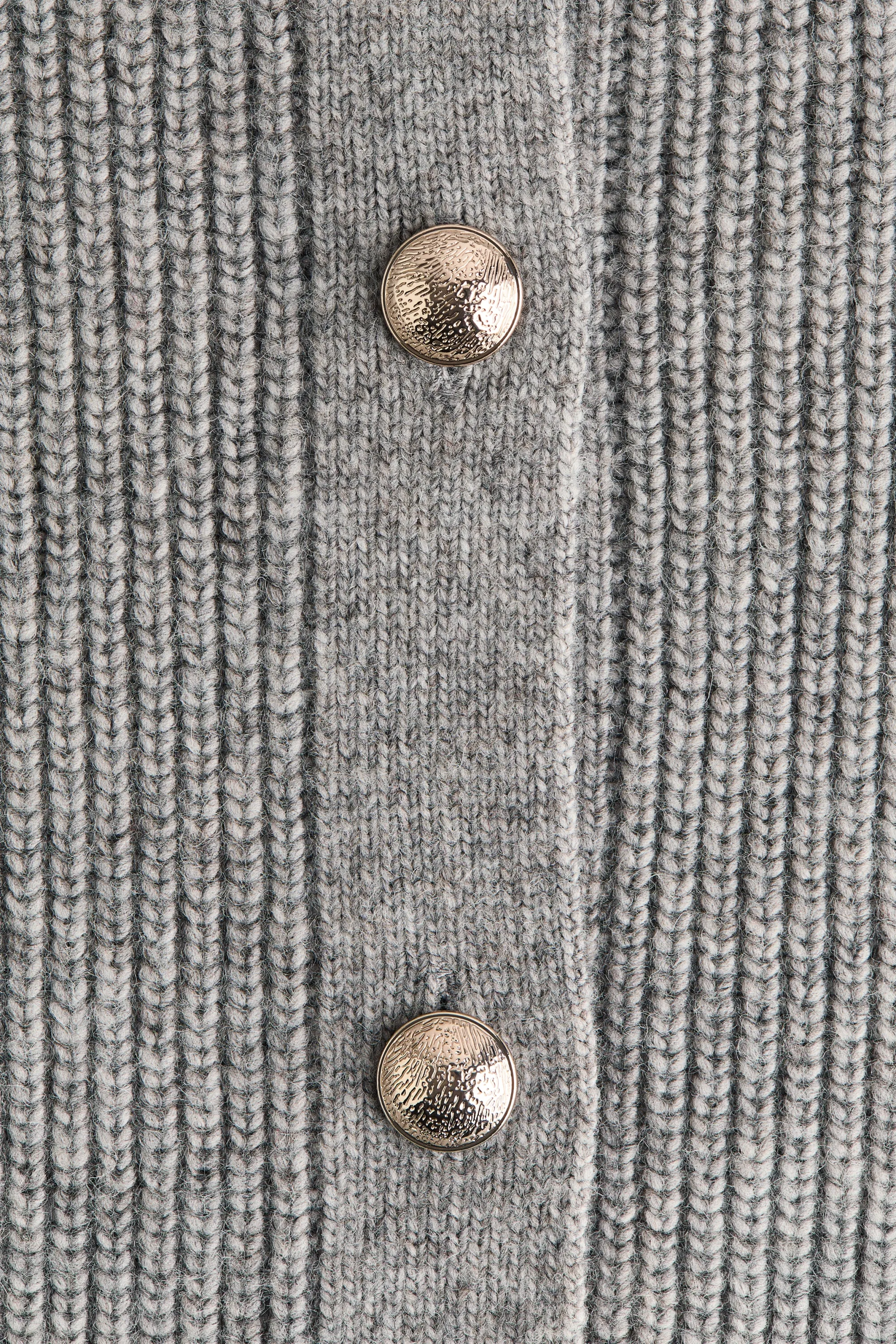 Gilet à col cheminée - Gris chiné