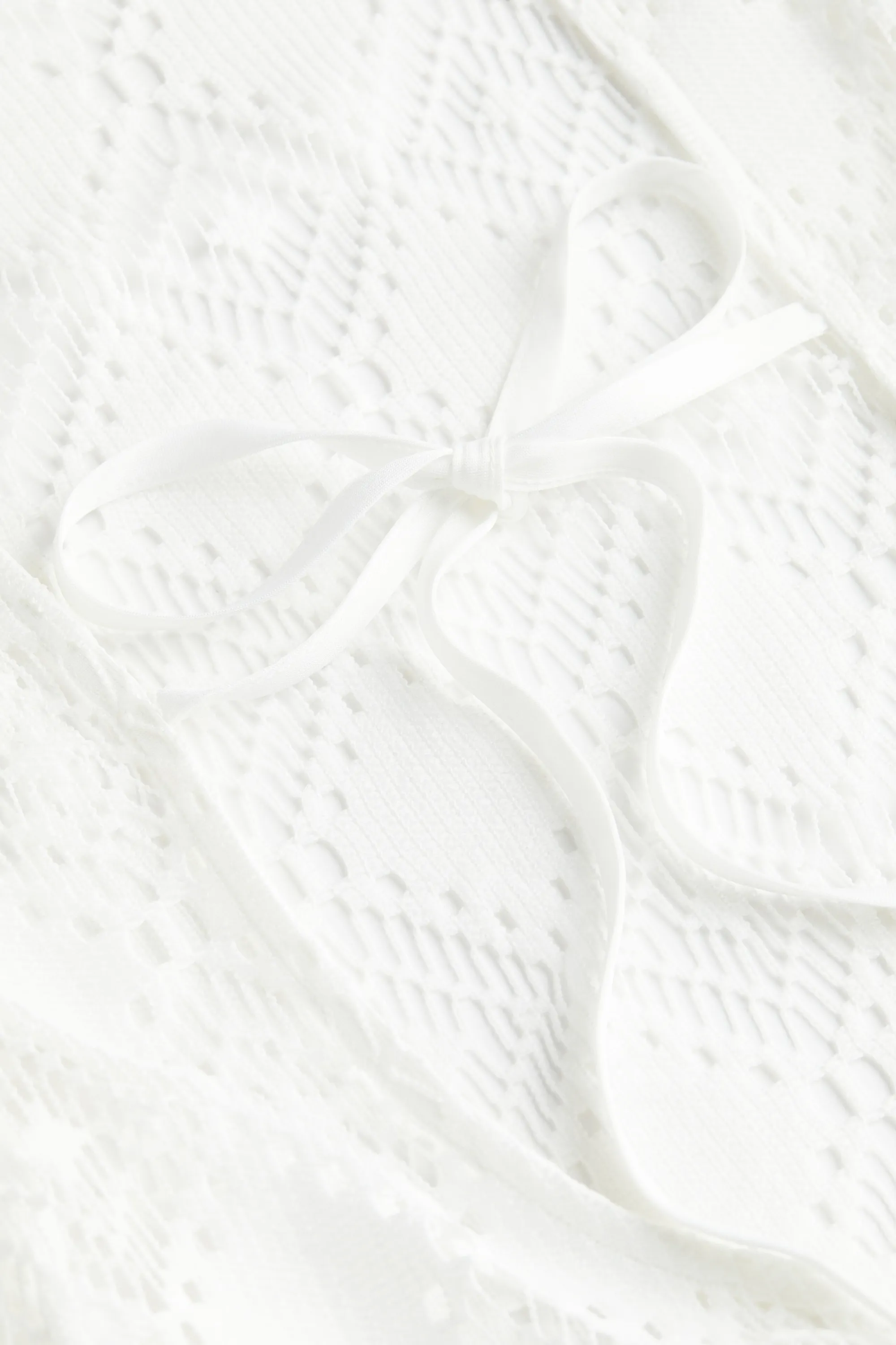 Robe façon crochet avec dos nu - Blanc