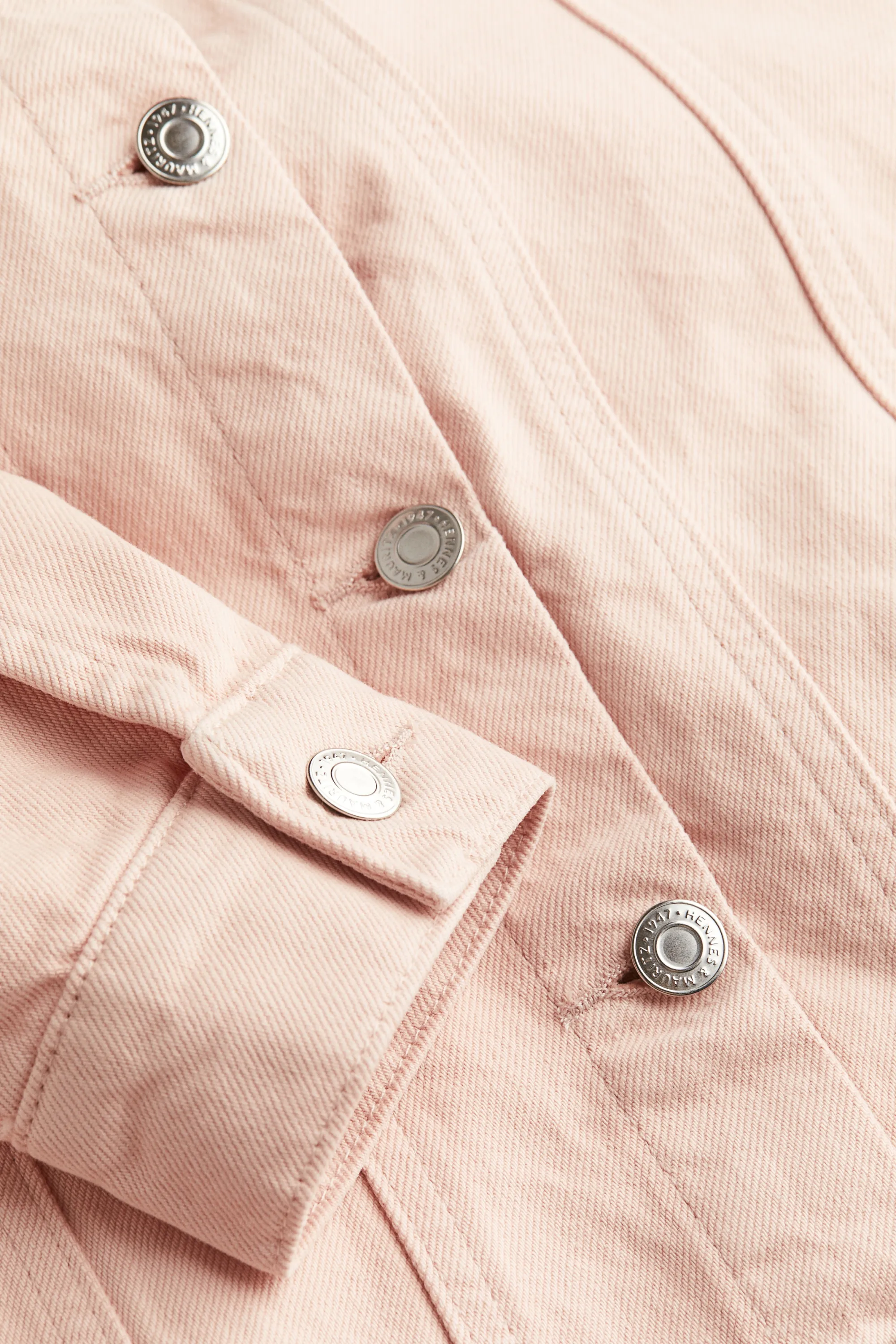 Robe en denim de coton - Rose poudré