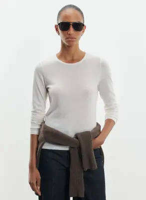 T-shirt en coton organique et cachemire