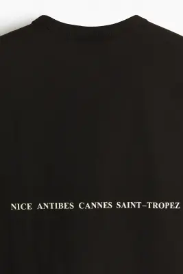 Débardeur imprimé Loose Fit - Noir/Côte d'Azur — photo 4