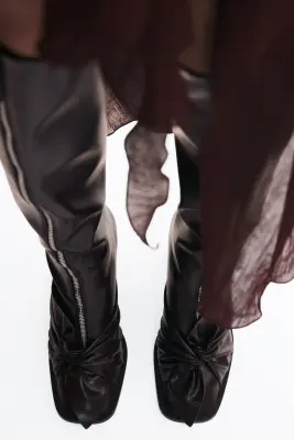 Bottes de hauteur genou - Marron foncé — photo 1