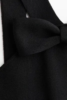 Top avec nœud - Noir — photo 4
