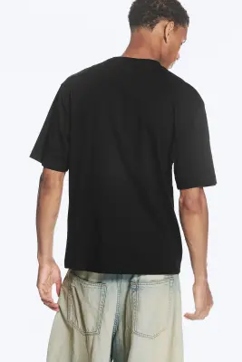 T-SHIRT COUPE DÉCONTRACTÉE - Noir — photo 2