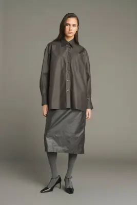 CHEMISE CARLOTTA MARRON FONCÉ — photo 1