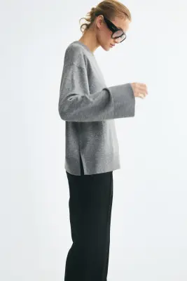 Pull oversize - Gris chiné — photo 3