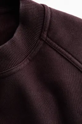 Sweat en coton - Violet prune foncé — photo 3