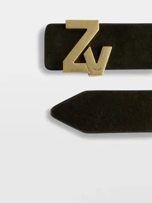 Ceinture ZV Initiale La Belt 30mm Suede — photo 3