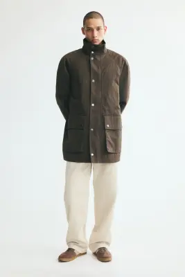 Parka en twill - Vert kaki foncé — photo 1