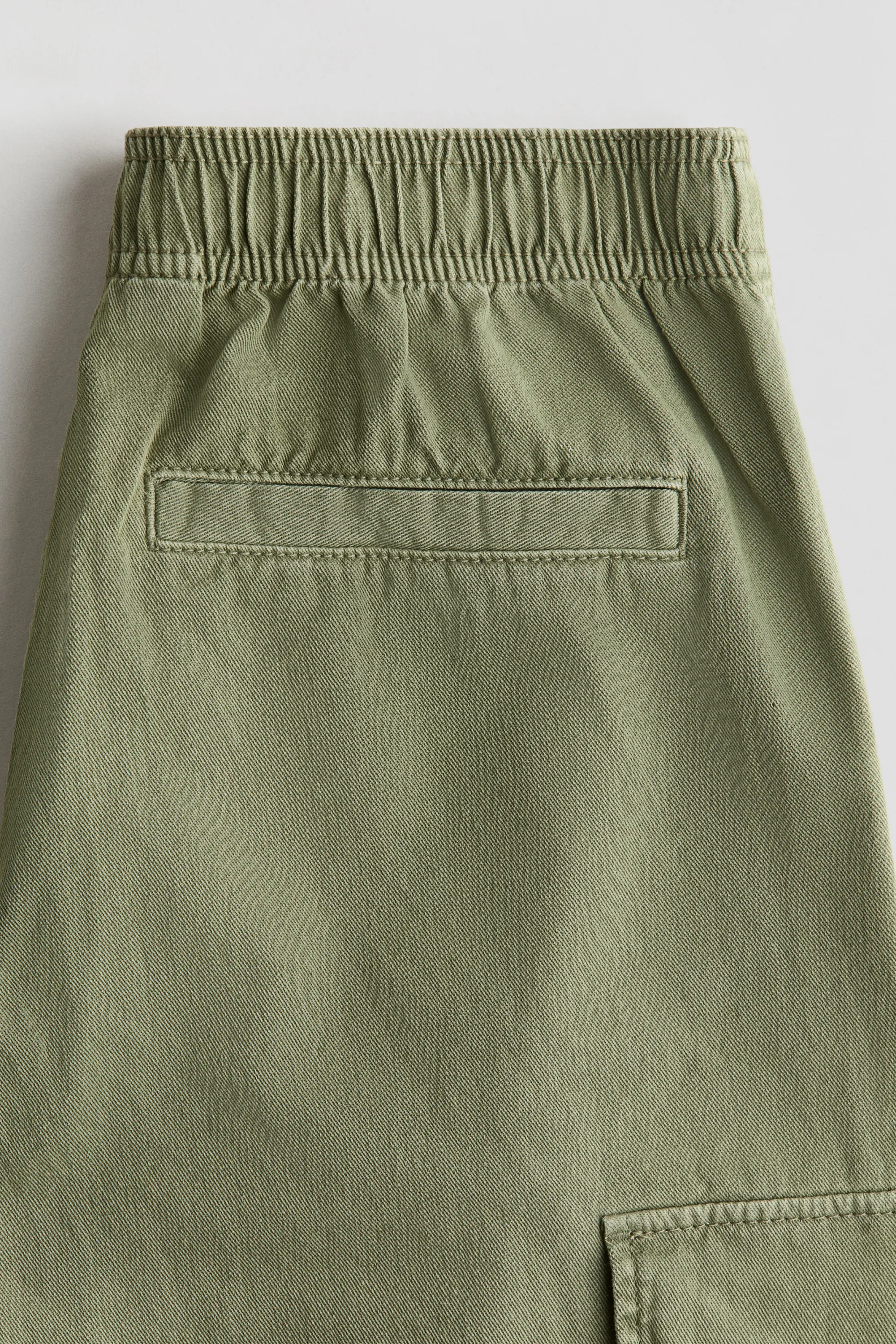 Pantalon cargo en coton - Vert kaki