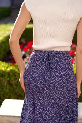 Mara Wrap Skirt - Purple floral — photo 4