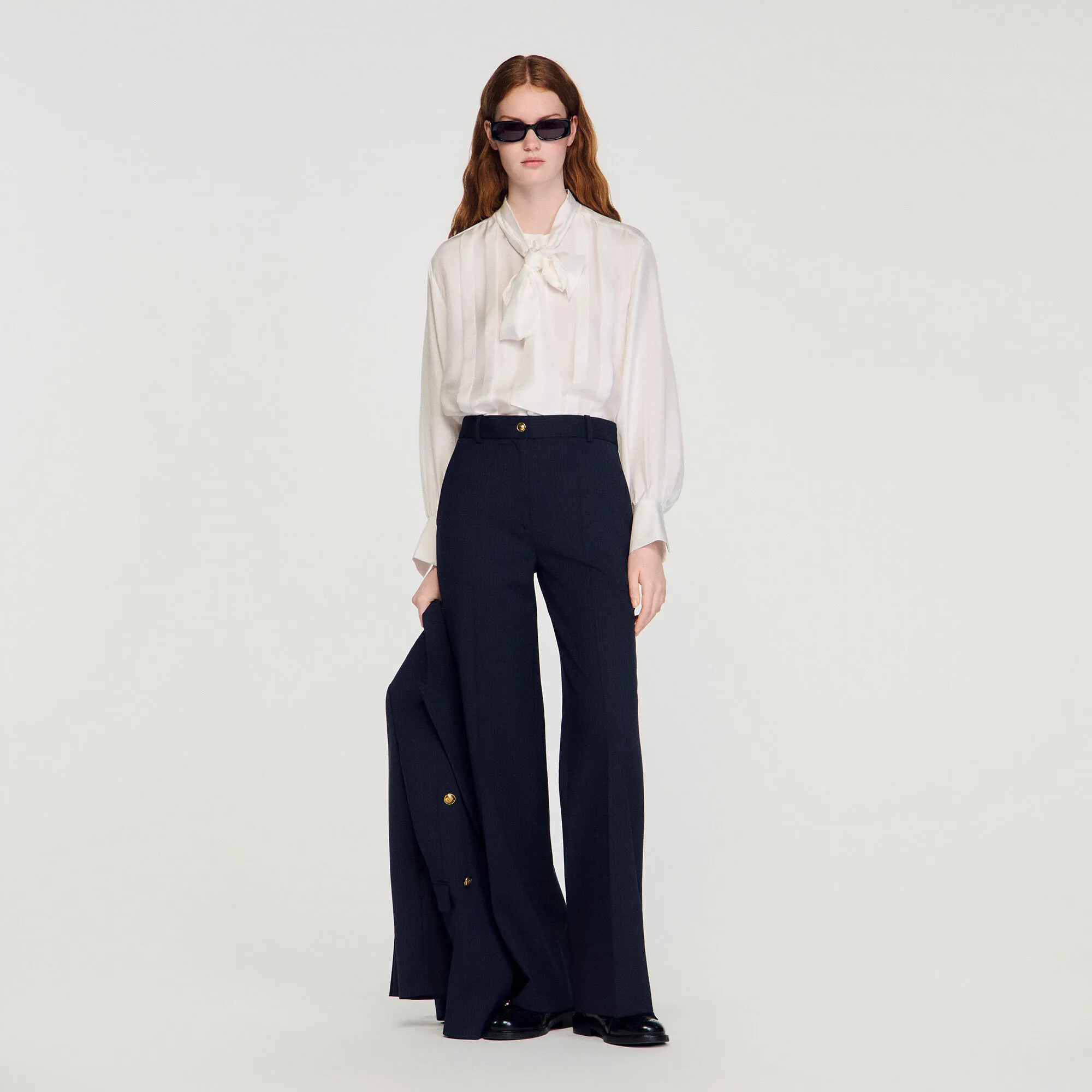 Pantalon à fines rayures