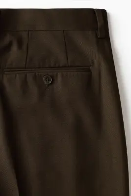 Pantalon de costume Loose Fit - Vert kaki foncé — photo 5