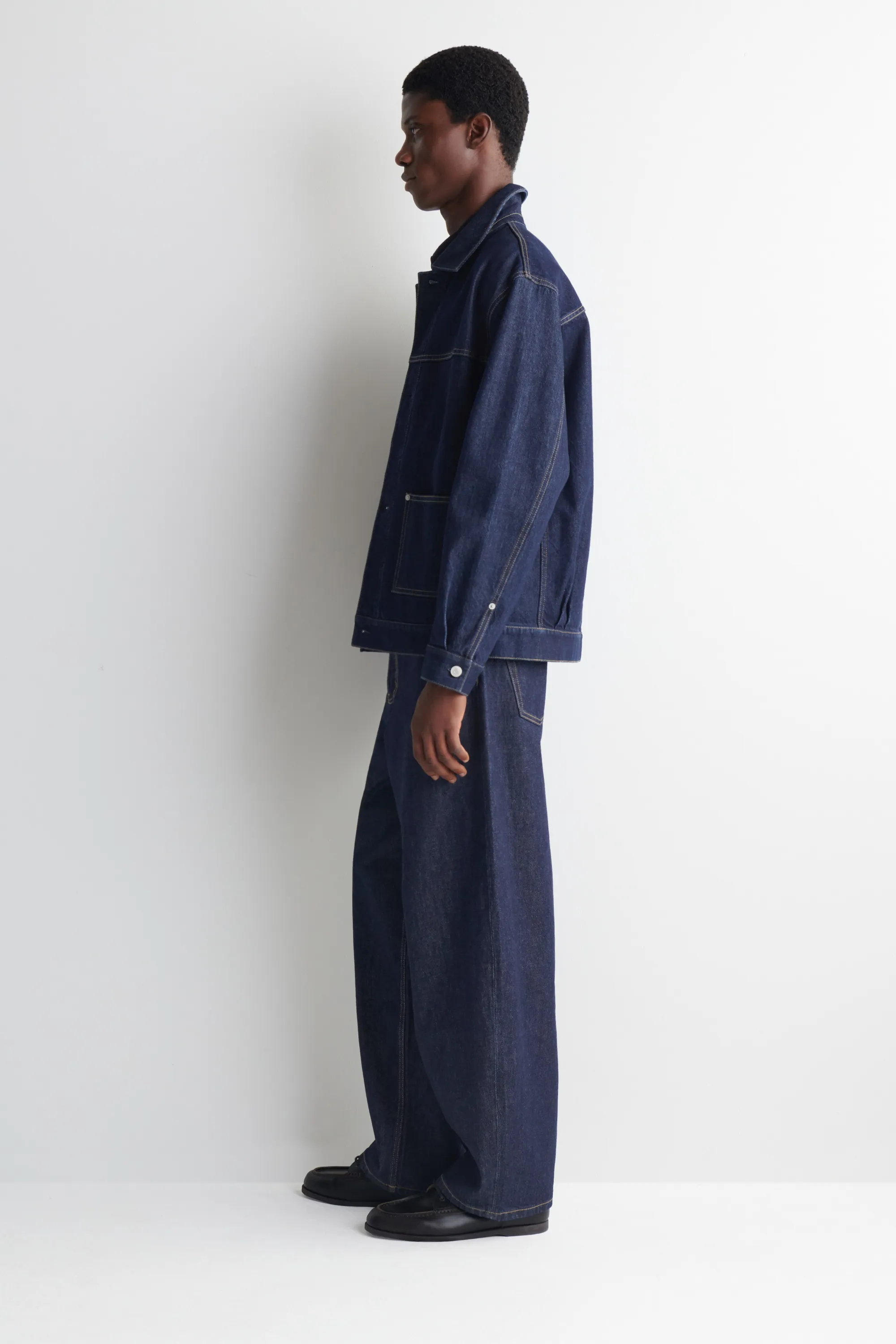 VESTE-CHEMISE EN DENIM - BLEU FONCÉ