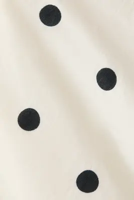 Robe dos nu volantée - Crème/pois — photo 3