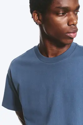 T-SHIRT COUPE AMPLE - Bleu cendré moyen — photo 1