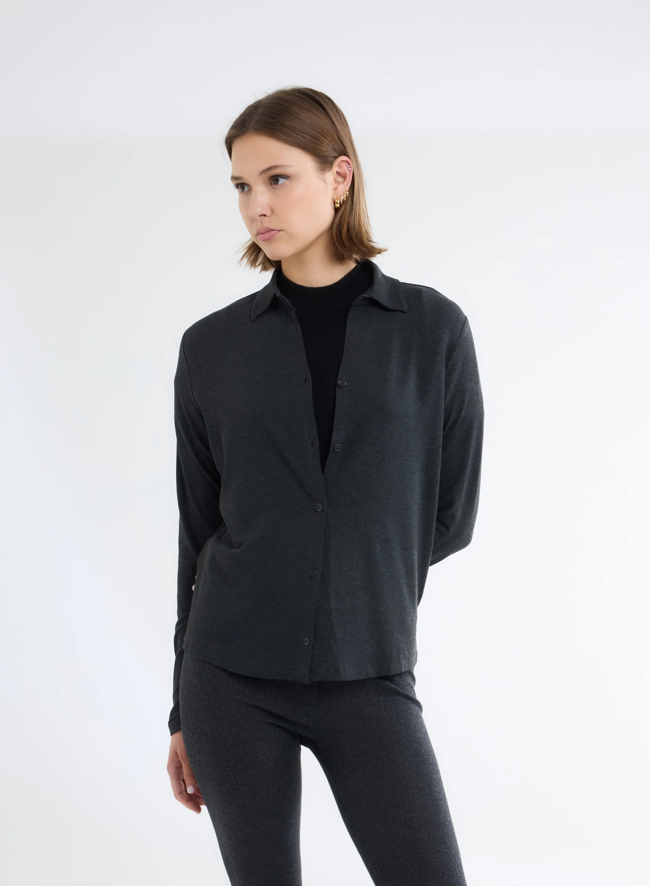 Chemise en viscose et élasthanne