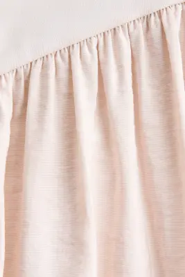 Robe asymétrique bi-matière - Rose pâle — photo 4