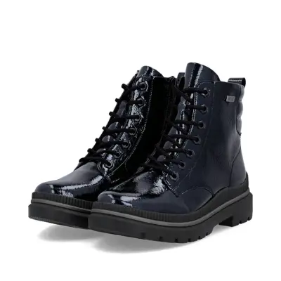 Bottines Remonte D0C82-14 Bleues - Lacets Grande Pointure Femme — photo 3