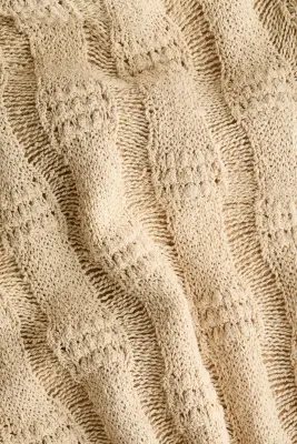 Pantalon en maille avec taille élastique - Beige — photo 5