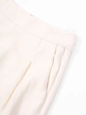 Pantalon taille haute en laine blanc crème Prix boutique 1750€ Taille 36 — photo 4