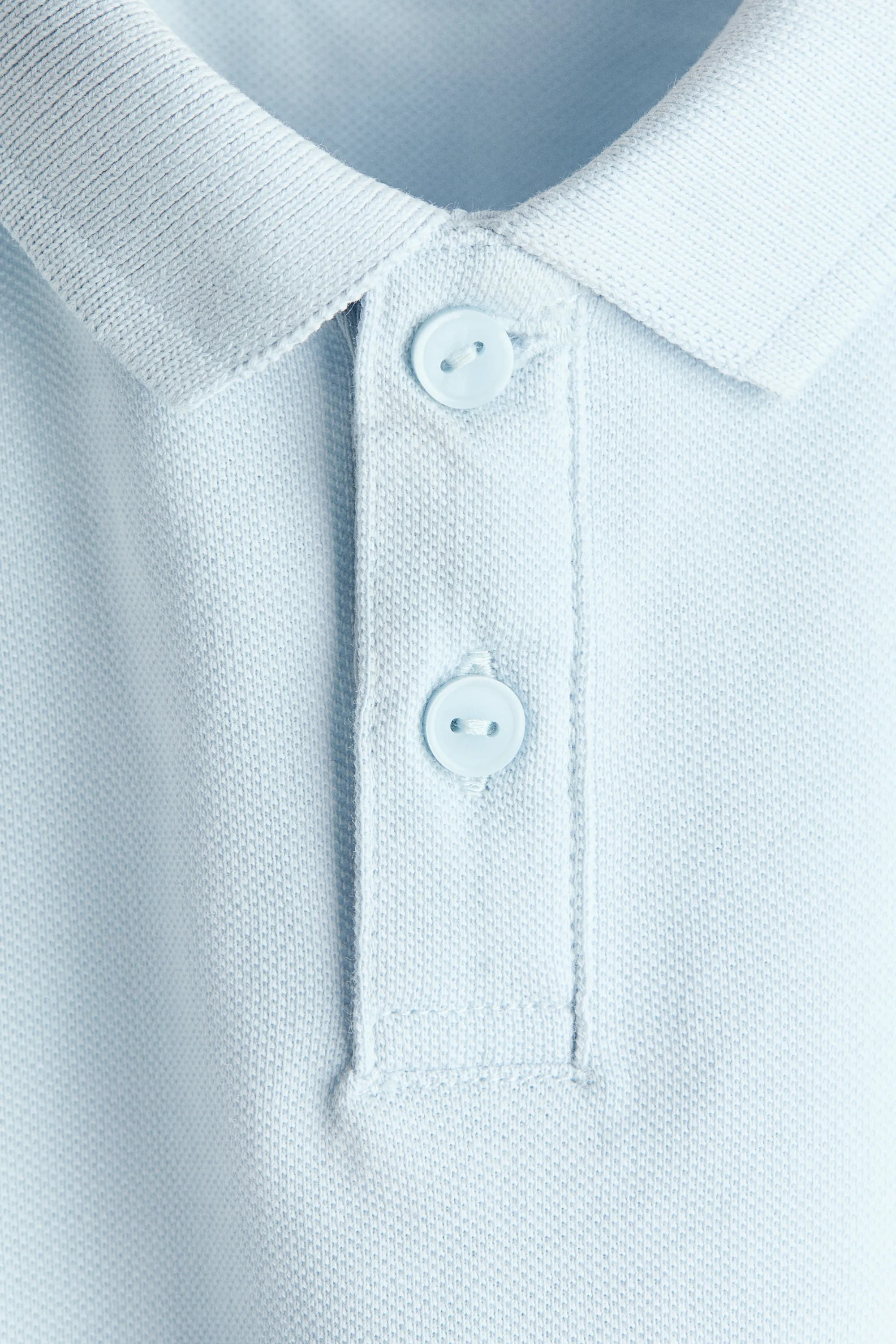 Polo en piqué de coton - Bleu clair
