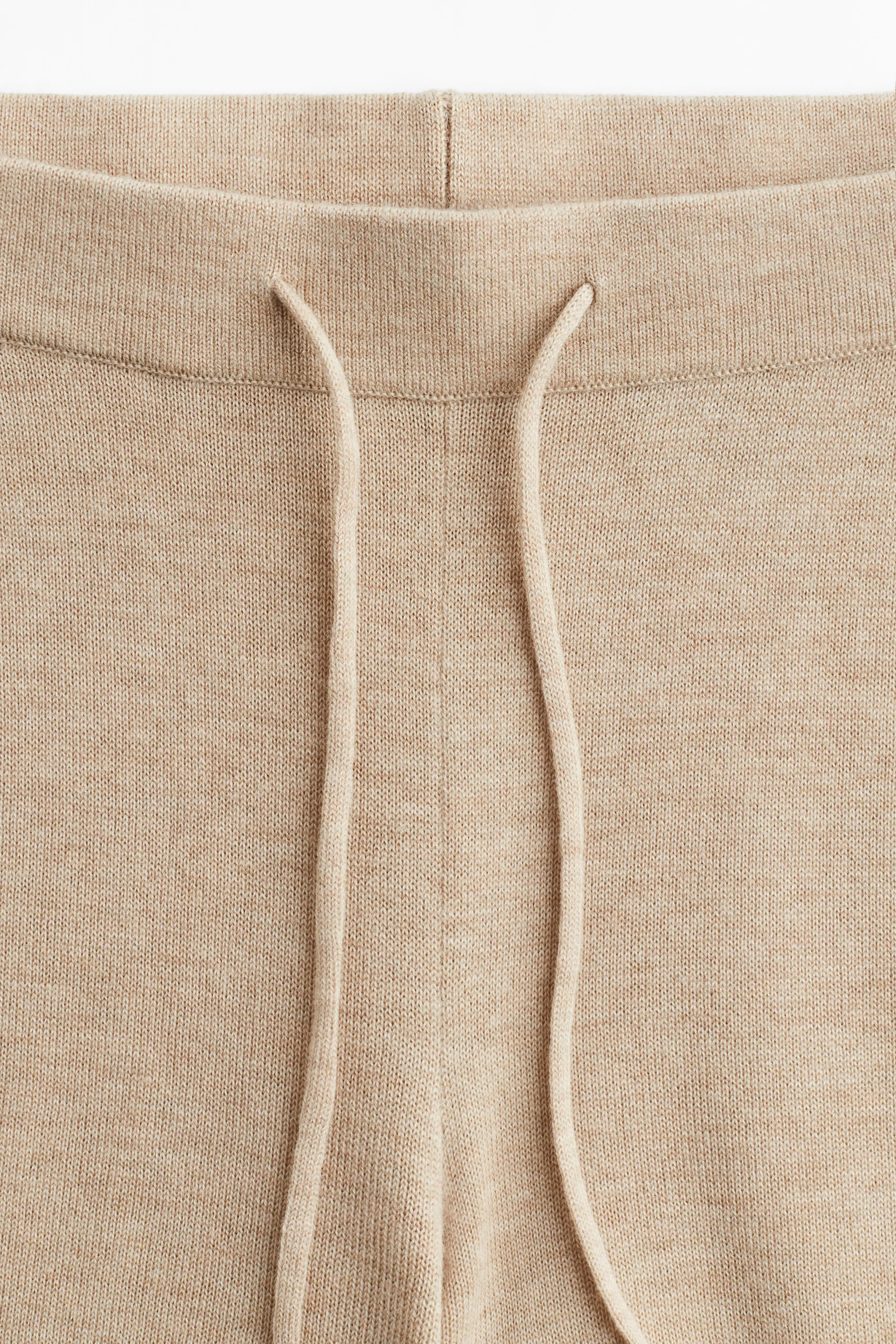 Pantalon en cachemire mélangé - Beige clair chiné
