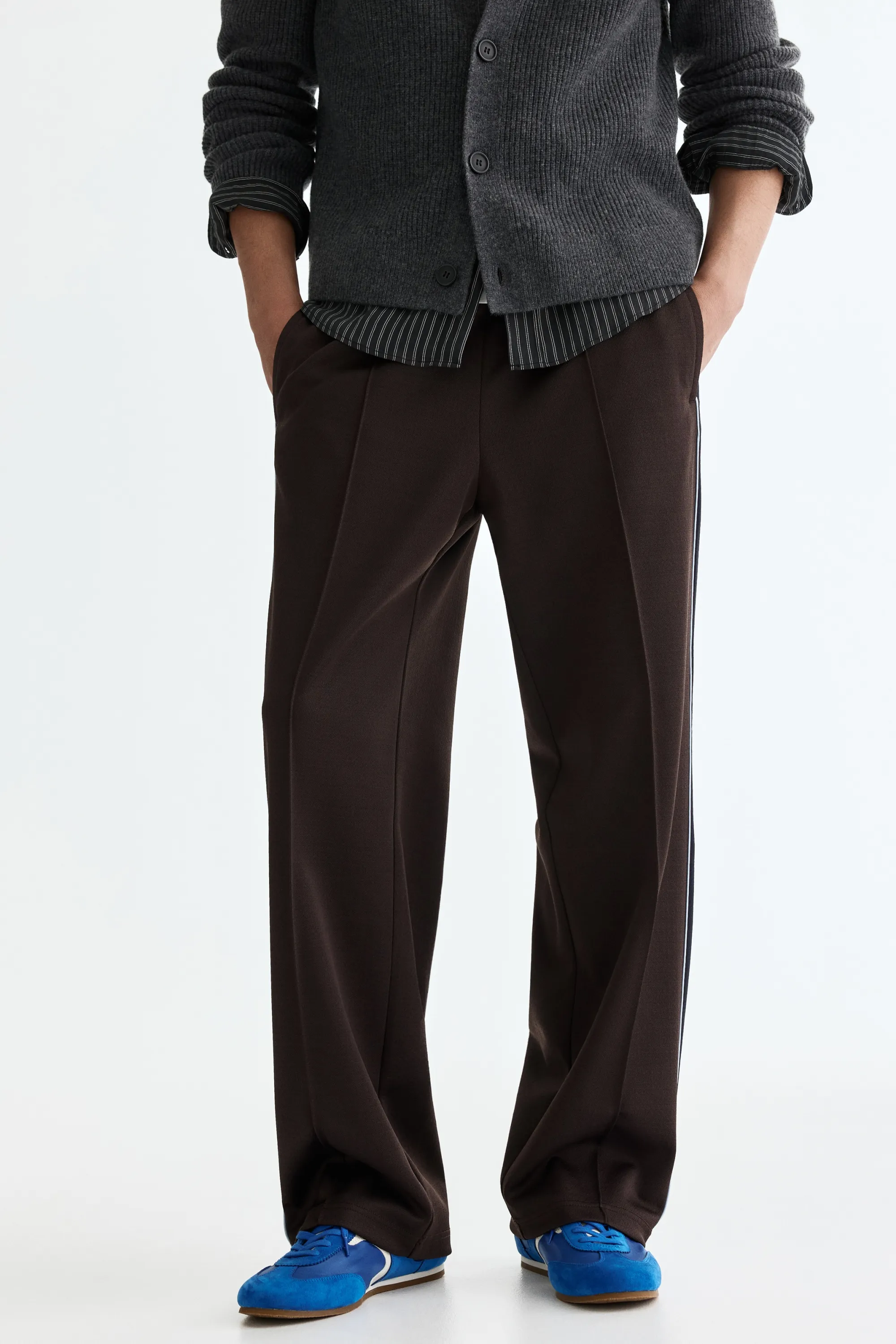 Pantalon de survêtement Relaxed Fit - Marron/rayé