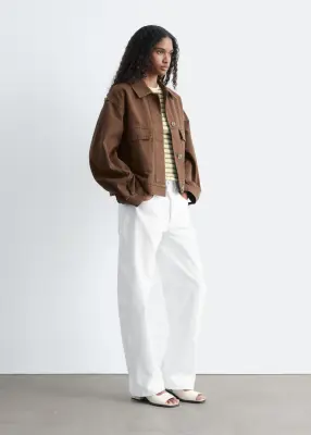 Veste utilitaire en coton - Marron foncé — photo 3