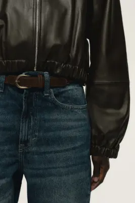 Straight High Jeans - Bleu denim délavé — photo 1