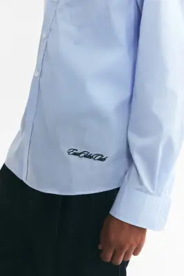 Chemise Relaxed Fit - Bleu clair/East Isles Club — photo 4