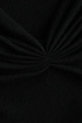 Top à effet drapé en viscose mélangée - Noir — photo 4
