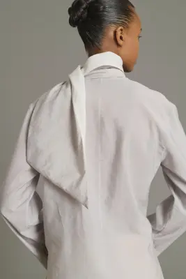 BLOUSE LEONORE GRIS PARME — photo 4