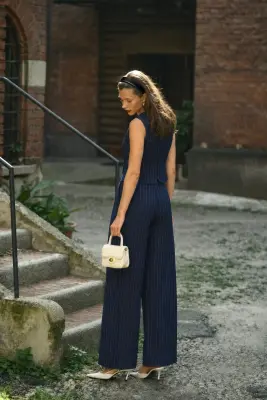 Adelia Striped Pants - Navy stripes — photo 5