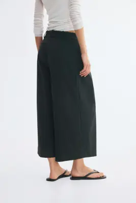 Jupe-culotte avec détails croisés - Gris foncé/rayures tennis — photo 2