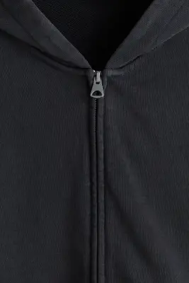 Veste à capuche zippée Oversized Fit - Gris foncé — photo 5