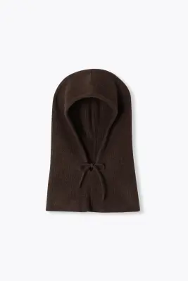 Cagoule en maille côtelée