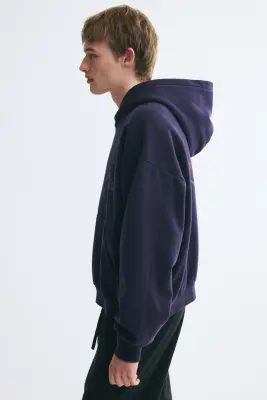 Hoodie imprimé Oversized Fit - Bleu foncé/Las Vegas — photo 4