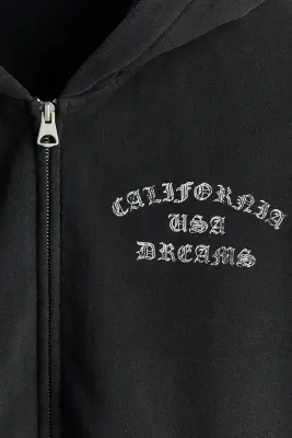 Veste imprimée Loose Fit avec capuche et zip - Noir/California — photo 4