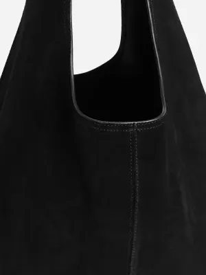 Sac souple en cuir suédé - Noir — photo 3