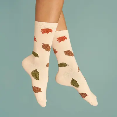 Chaussettes Feuilles d’automne – Coucou Suzette — photo 2