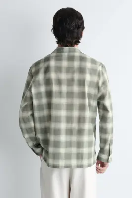 CHEMISE À CARREAUX EN COTON - VERT / CARREAUX — photo 4
