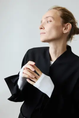 MAMA Blazer avec ceinture - Noir — photo 3