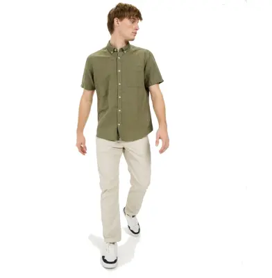 CAMEL ACTIVE CHEMISE LIN Kaki — photo 5