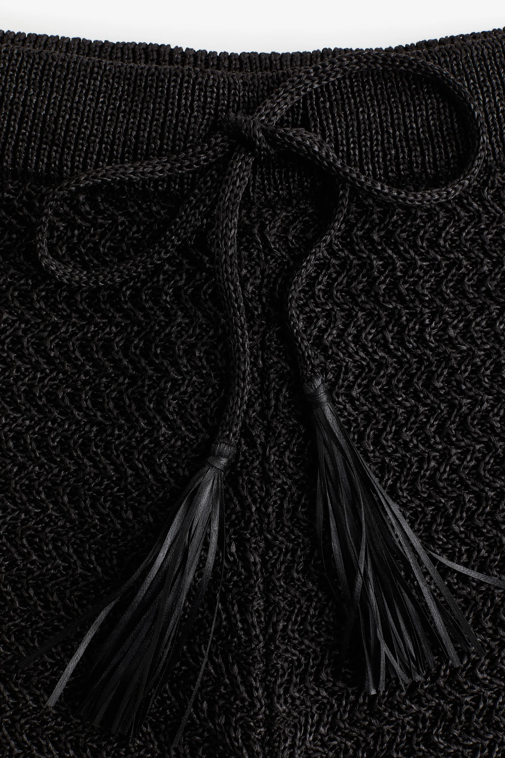 Mini short façon raphia - Noir